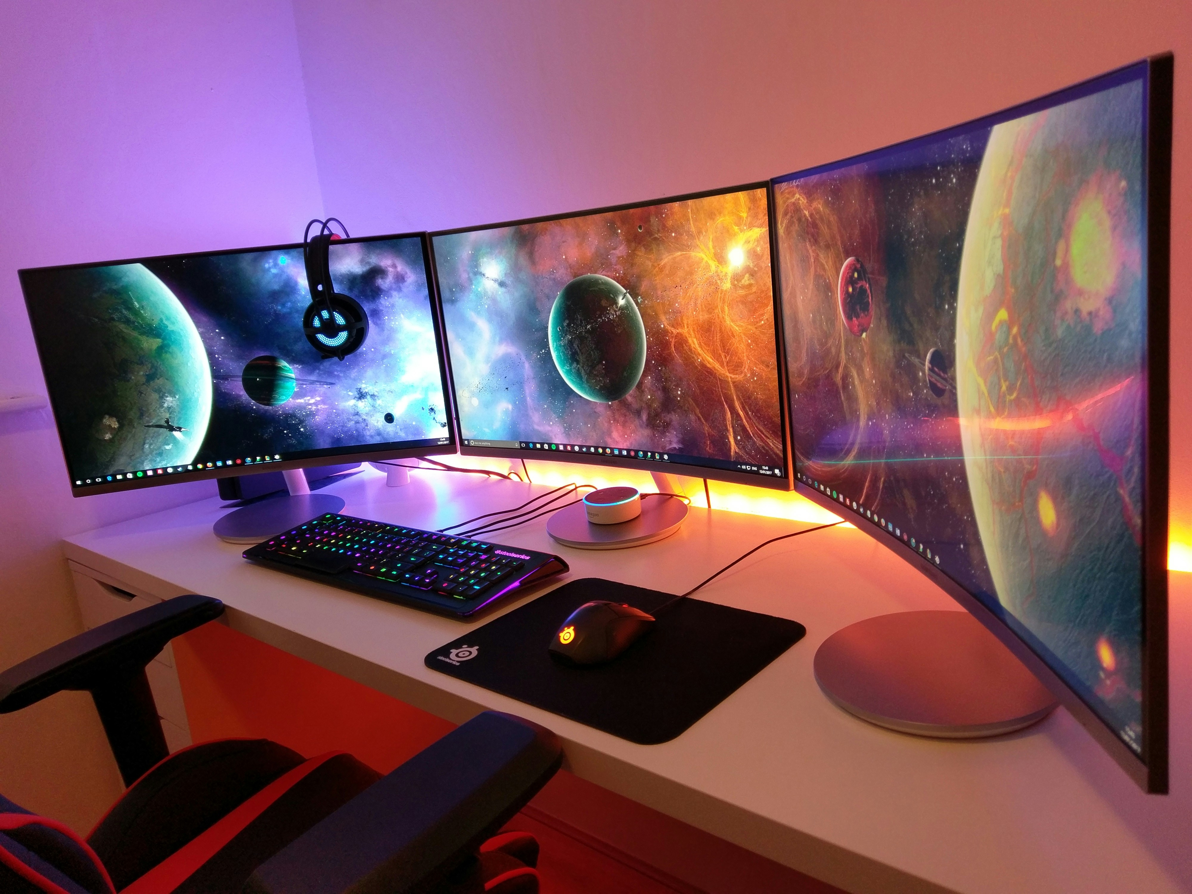 4K Gaming Monitor on wooden desk
